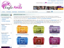 Tablet Screenshot of eaglefonts.com